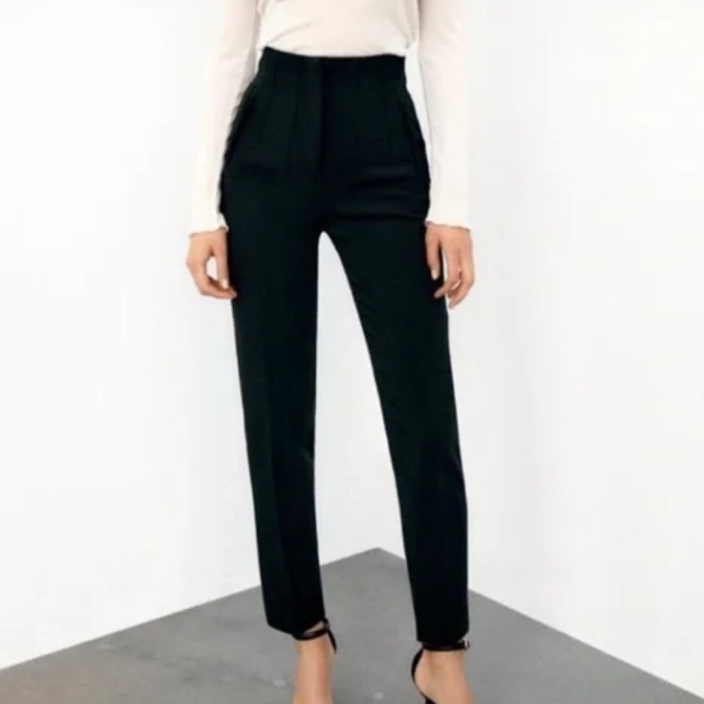 Zara Black High-Waisted Pants